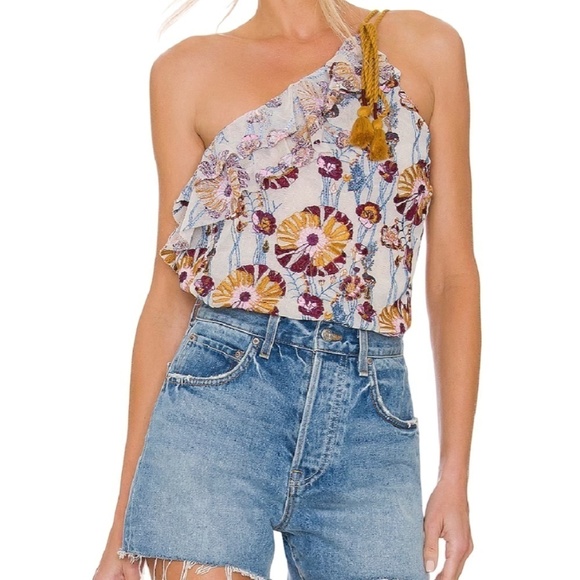 Intimately Free People Day Date Bodysuit Blouse Rope & Floral Embroidered Detail - Picture 8 of 16